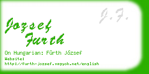 jozsef furth business card