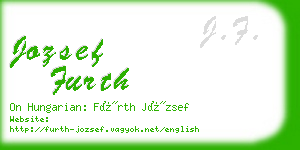 jozsef furth business card